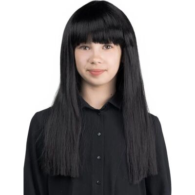 Maskworld - Langhaar Kinderperücke schwarz - Schwarz - Wig Maskworld - Langhaar Kinderperücke schwarz - Schwarz - Wig
