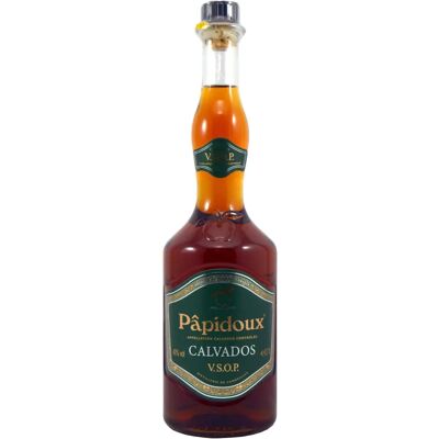 Calvados Pâpidoux V.S.O.P. - Eaux-de-vie de pomme de Normandie - Publicité Calvados Pâpidoux V.S.O.P. - Eaux-de-vie de pomme de Normandie - Publicité