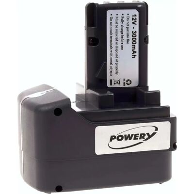 Powery 6.31729 12V 3000mAh NiMH Batterie - Akku für Metabo Werkzeug Powery 6.31729 12V 3000mAh NiMH Batterie - Akku für Metabo Werkzeug