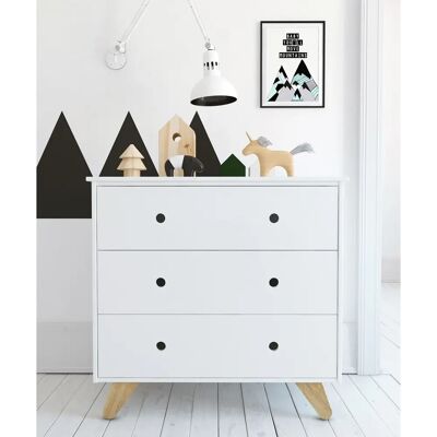 Lüttenhüttu Dolidoo - 3-Schubladen Sideboard - Skandinavisches Design Lüttenhüttu Dolidoo - 3-Schubladen Sideboard - Skandinavisches Design