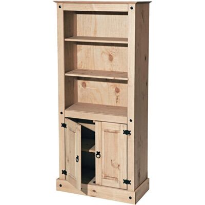 Homeu202faffaire - Kiefer Massivholzschrank - 3 Einlegeböden, 2 Türen - 81cm x 38cm x 177cm Homeu202faffaire - Kiefer Massivholzschrank - 3 Einlegeböden, 2 Türen - 81cm x 38cm x 177cm