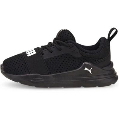 Puma Kids Wired Runner Mesh Sportschoenen - Zwart/Wit - UK 4 Puma Kids Wired Runner Mesh Sportschoenen - Zwart/Wit - UK 4
