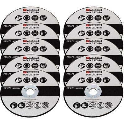 PARKSIDE - PWSA 12 Li A1 - 10 disques métalliques - disques de coupe - Publicité PARKSIDE - PWSA 12 Li A1 - 10 disques métalliques - disques de coupe - Publicité