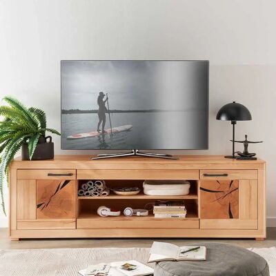 Pharao24.de - Kernbuche geölt - 200 cm breit - Massivholz - Mit Metallgriffen - TV Lowboard Pharao24.de - Kernbuche geölt - 200 cm breit - Massivholz - Mit Metallgriffen - TV Lowboard