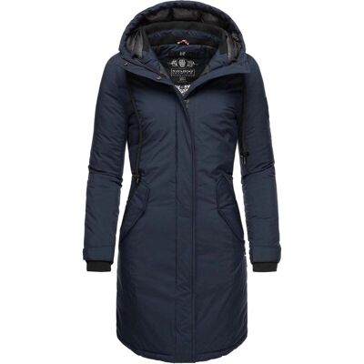 Navahoo Letiziaa Blauer Wintermantel - Sportlich, Tailliert, Warm, Lässig Navahoo Letiziaa Blauer Wintermantel - Sportlich, Tailliert, Warm, Lässig