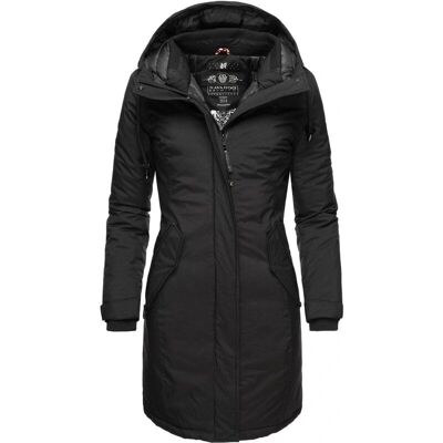 NAVAHOO Letiziaa Schwarzer Wintermantel - Winter Coat NAVAHOO Letiziaa Schwarzer Wintermantel - Winter Coat