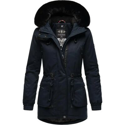 MARIKOO Olessaa Blauer Wintermantel - Damen Wintermantel MARIKOO Olessaa Blauer Wintermantel - Damen Wintermantel
