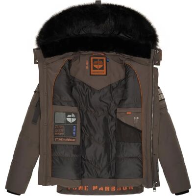 STONE HARBOUR Halvaar Herren Winterjacke Dunkelgrau STONE HARBOUR Halvaar Herren Winterjacke Dunkelgrau