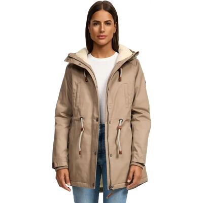 Navahoo Damen Winterjacke Taupe Grey - Damen Winterjacke Navahoo Damen Winterjacke Taupe Grey - Damen Winterjacke