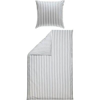 Erwin Müller Single-Jersey gestreifte Wendebettwäsche - Grau - 155x200 cm - Bettwäsche Erwin Müller Single-Jersey gestreifte Wendebettwäsche - Grau - 155x200 cm - Bettwäsche