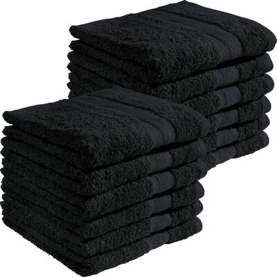 REDBEST Chicago - Schwarz - 50x80 cm - 12er-Pack - Handtuch REDBEST Chicago - Schwarz - 50x80 cm - 12er-Pack - Handtuch