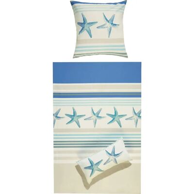 REDBEST - Renforcé Bettwäsche blau - 135x200 - 40x80 - Bedding set REDBEST - Renforcé Bettwäsche blau - 135x200 - 40x80 - Bedding set
