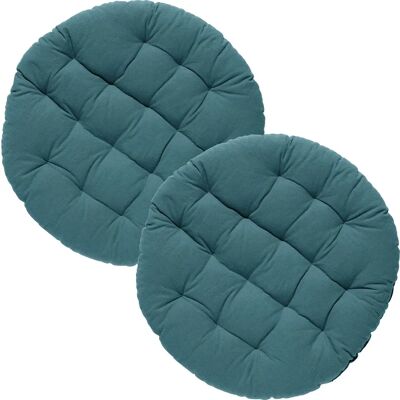 REDBEST - Stuhlkissen rund 37 Ø - Grün-Blau - 2er-Pack - Chair cushion REDBEST - Stuhlkissen rund 37 Ø - Grün-Blau - 2er-Pack - Chair cushion