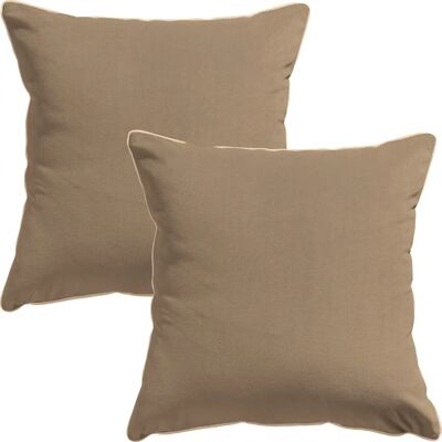 Erwin Müller - Manchester - Braun-Beige - Kissenbezug Erwin Müller - Manchester - Braun-Beige - Kissenbezug