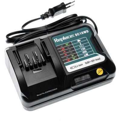 Caricabatterie Makita vhbw - 10,8-12V, 40W, Nero Caricabatterie Makita vhbw - 10,8-12V, 40W, Nero