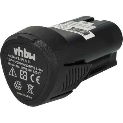 vhbw Battery for Ryobi R12DD-L13S, RCD12011L, 12V, 2000mAh vhbw Battery for Ryobi R12DD-L13S, RCD12011L, 12V, 2000mAh