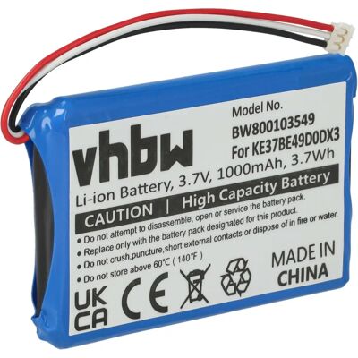 vhbw Batteria per Garmin Varia RTL501 - Navigazione GPS - 1000 mAh vhbw Batteria per Garmin Varia RTL501 - Navigazione GPS - 1000 mAh