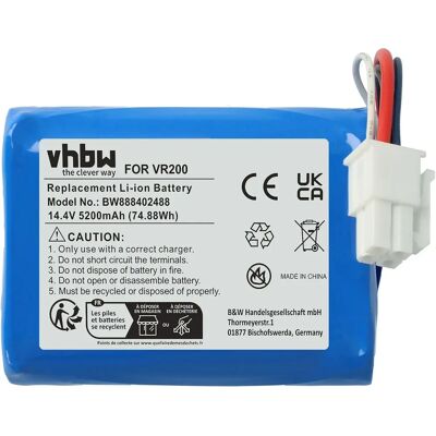vhbw - Battery - 5200 mAh, 14.4 V, Li-Ion - Without color vhbw - Battery - 5200 mAh, 14.4 V, Li-Ion - Without color