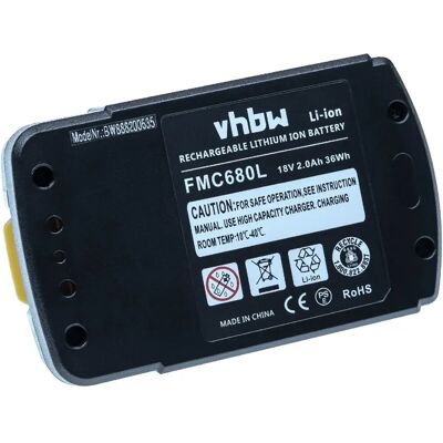 vhbw Battery - 2000mAh Li-Ion Compatible with Stanley FMC698B - Battery vhbw Battery - 2000mAh Li-Ion Compatible with Stanley FMC698B - Battery