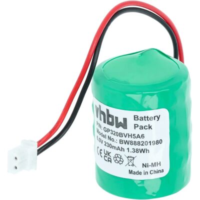 vhbw Batteria sistema di allarme Honeywell 8EP420 - 6 V NiMH, 230 mAh vhbw Batteria sistema di allarme Honeywell 8EP420 - 6 V NiMH, 230 mAh
