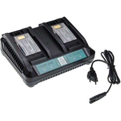 Cargador Dual vhbw compatible con Makita XFD01CW, XDT09Z - Cargador de batería Cargador Dual vhbw compatible con Makita XFD01CW, XDT09Z - Cargador de batería