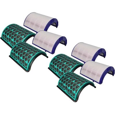 Set de filtros vhbw de 4 piezas para purificador Dyson - HEPA y carbón Set de filtros vhbw de 4 piezas para purificador Dyson - HEPA y carbón