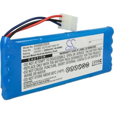 vhbw Batteria Soundcast Outcast - 2000mAh NiMH, 24V - Sostituzione Altoparlante vhbw Batteria Soundcast Outcast - 2000mAh NiMH, 24V - Sostituzione Altoparlante