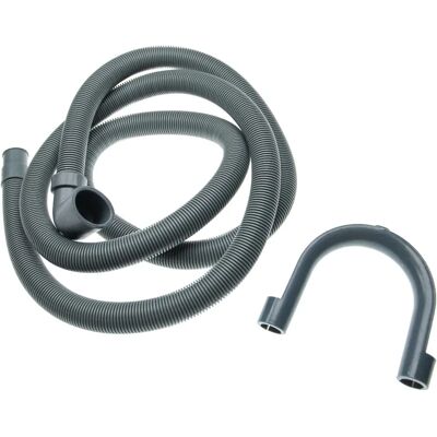 vhbw Tubo di Scarico - Flessibile 2m con Attacco Angolato 22/29mm - Grigio per Lavatrici e Lavastoviglie vhbw Tubo di Scarico - Flessibile 2m con Attacco Angolato 22/29mm - Grigio per Lavatrici e Lavastoviglie
