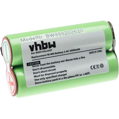 batteria vhbw per serie ER di Panasonic - 2500 mAh, 2,4 V - Batteria per rasoi batteria vhbw per serie ER di Panasonic - 2500 mAh, 2,4 V - Batteria per rasoi