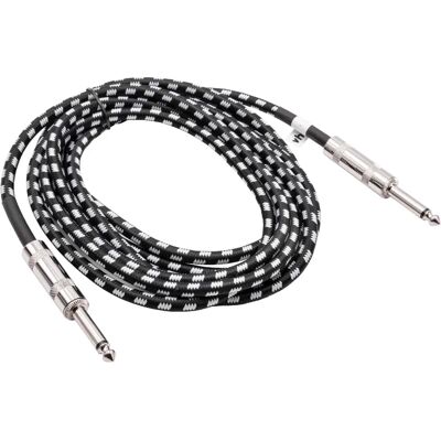 vhbw 3m Cavo AUX per chitarra - Compatibile con tutti i jack audio da 6,35 mm - Dritto, Trecce Nero/Bianco vhbw 3m Cavo AUX per chitarra - Compatibile con tutti i jack audio da 6,35 mm - Dritto, Trecce Nero/Bianco
