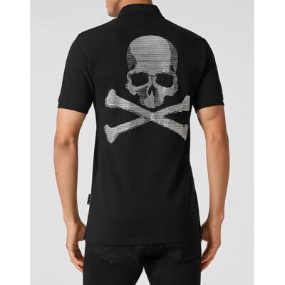 Philipp Plein Slim Fit Poloshirt Skull&Bones Zwart - Poloshirt Philipp Plein Slim Fit Poloshirt Skull&Bones Zwart - Poloshirt