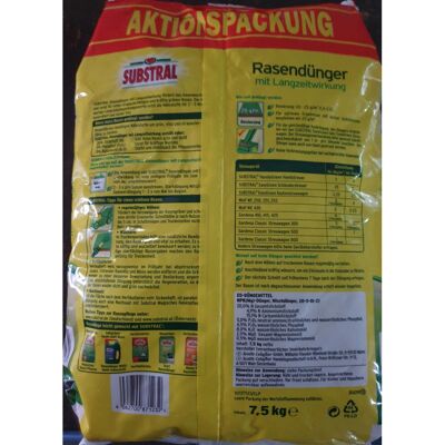 SUBSTRAL Langzeitrasendünger - Rasendünger 7,5 kg SUBSTRAL Langzeitrasendünger - Rasendünger 7,5 kg
