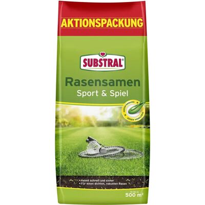 SUBSTRAL Graines de gazon Sport & Jeux - Germination rapide - 10kg - Publicité SUBSTRAL Graines de gazon Sport & Jeux - Germination rapide - 10kg - Publicité
