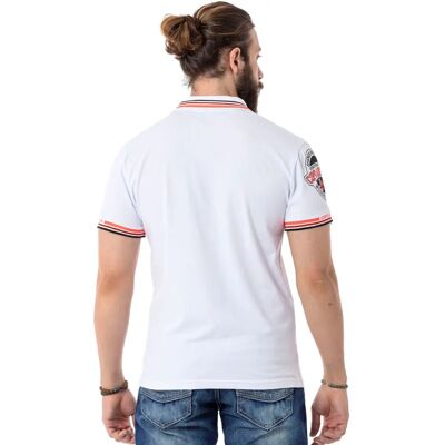 CIPO & BAXX S Weiß Slim Fit Poloshirt CIPO & BAXX S Weiß Slim Fit Poloshirt