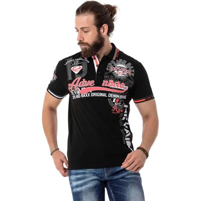 CIPO & BAXX XL Slim Fit Schwarzes Poloshirt - Shirts CIPO & BAXX XL Slim Fit Schwarzes Poloshirt - Shirts