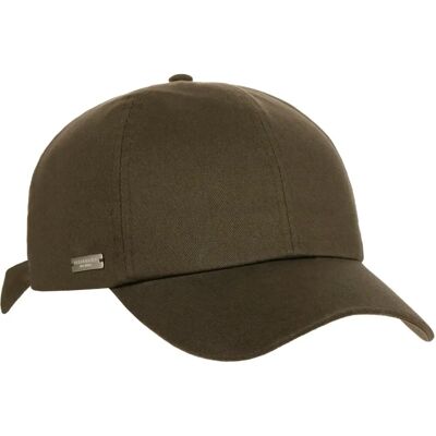 Seeberger Olive Cotton Women’s Cap - Sporty Adjustable One Size Seeberger Olive Cotton Women’s Cap - Sporty Adjustable One Size