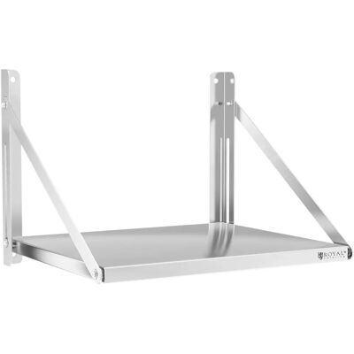 Estante de Pared Plegable - Royal Catering - 60x45cm - Acero Inoxidable RC-BFWS6045 Estante de Pared Plegable - Royal Catering - 60x45cm - Acero Inoxidable RC-BFWS6045