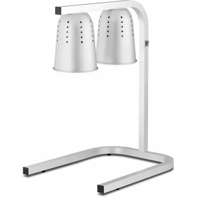 Royal Catering Riscaldatore di cibo a infrarossi - Altezza regolabile - 2 lampadine - Alluminio Royal Catering Riscaldatore di cibo a infrarossi - Altezza regolabile - 2 lampadine - Alluminio
