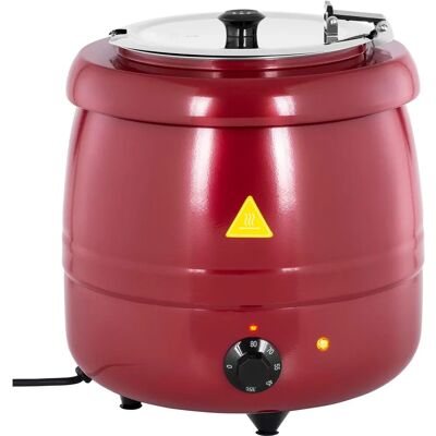 Royal Catering 10L Elektrisk Sopptønne - Stål, Rød - Cateringutstyr Royal Catering 10L Elektrisk Sopptønne - Stål, Rød - Cateringutstyr