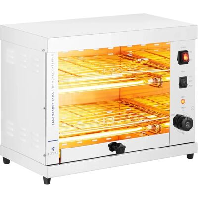 Royal Catering RC-SGI01 - Grau/Dunkelgrün/Beige - Elektrischer Salamander Royal Catering RC-SGI01 - Grau/Dunkelgrün/Beige - Elektrischer Salamander