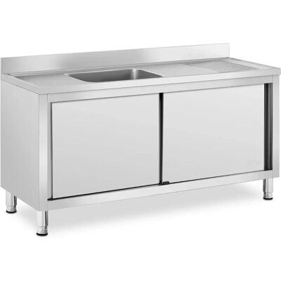 Royal Catering Ruostumattomasta teräksestä keittiönpesuallas ja kaappi - 500x400x240 mm - Ammattikäyttö Royal Catering Ruostumattomasta teräksestä keittiönpesuallas ja kaappi - 500x400x240 mm - Ammattikäyttö