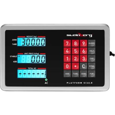 Bilancia a piattaforma wireless Steinberg - 300 kg - LCD Bilancia a piattaforma wireless Steinberg - 300 kg - LCD
