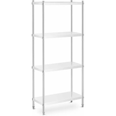 Royal Catering RCER-8040 Stainless Steel Shelving - 4 Shelves, 80x40x180 cm - Gray - Shelving Units Royal Catering RCER-8040 Stainless Steel Shelving - 4 Shelves, 80x40x180 cm - Gray - Shelving Units