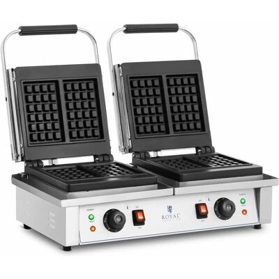 Royal Catering Dobbelt belgisk vaffeljern - 2 x 2000 W RC-WM201 Royal Catering Dobbelt belgisk vaffeljern - 2 x 2000 W RC-WM201
