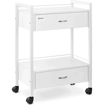 PHYSA CT-2 Salon Trolley - 2 Drawers - 62.5x40x85.5cm PHYSA CT-2 Salon Trolley - 2 Drawers - 62.5x40x85.5cm