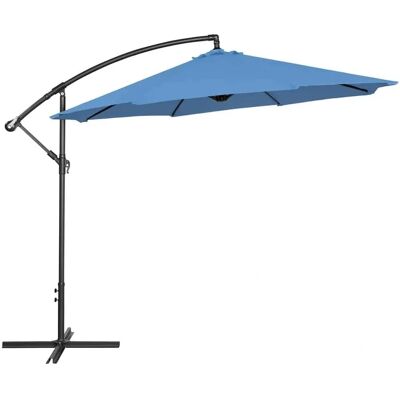 Uniprodo Niebieski 300cm regulowany okrągły parasol ogrodowy - Parasol ogrodowy Uniprodo Niebieski 300cm regulowany okrągły parasol ogrodowy - Parasol ogrodowy