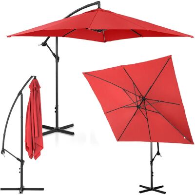 Uniprodo Ogródowy parasol - Czerwony - Kwadratowy - 250 x 250 cm - Ogródowy parasol Uniprodo Ogródowy parasol - Czerwony - Kwadratowy - 250 x 250 cm - Ogródowy parasol