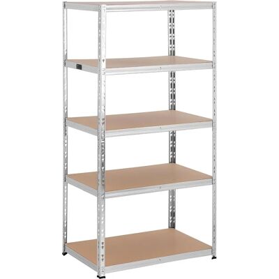 MSW Schwerlastregal - 90x60x180cm - 5x175kg - Grau MSW Schwerlastregal - 90x60x180cm - 5x175kg - Grau
