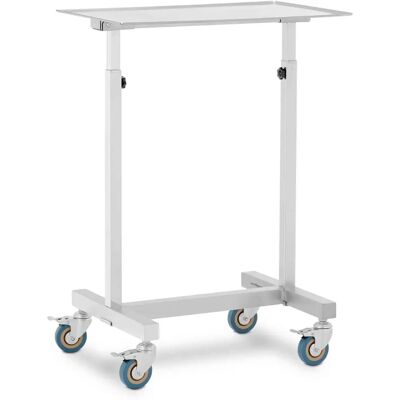 Steinberg Systems instrumententrolley - Roestvrij staal / Rubber - 60x40cm - In hoogte verstelbaar Steinberg Systems instrumententrolley - Roestvrij staal / Rubber - 60x40cm - In hoogte verstelbaar