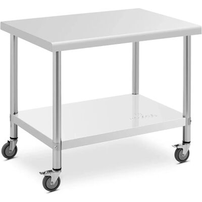 Banque de travail en acier inoxydable Royal Catering - 70x100cm - 155kg Banque de travail en acier inoxydable Royal Catering - 70x100cm - 155kg